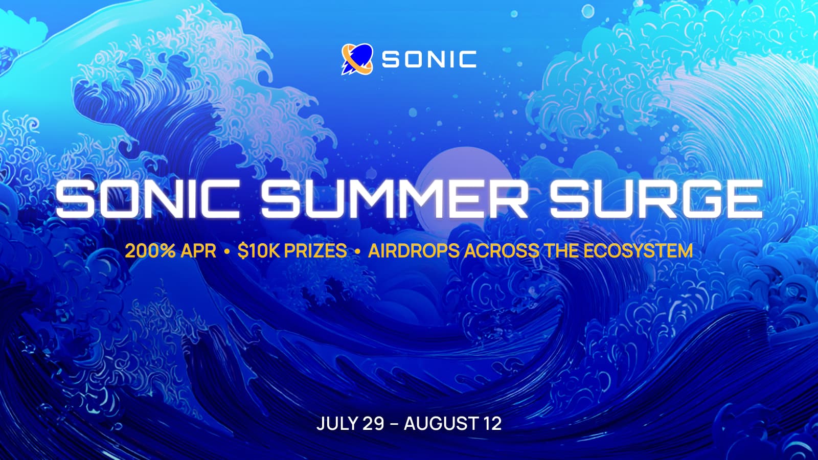 Sonic Summer Surge: Earn Up to 200% APR, Cash Prizes, Ecosystem Airdrops, and More!